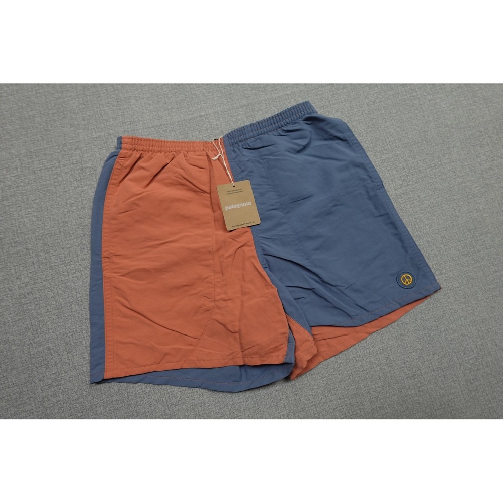 Patagonia Baggies Shorts Mens Small Blue Peace Patch 5 In Inseam Nylon Lined